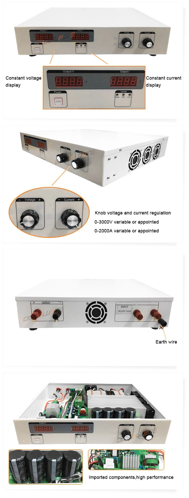 Digital Display Switch Mode AC/DC Power Supply DC-DC Motor Stabilized Power Supply with External Control /RS485 for Laboratory