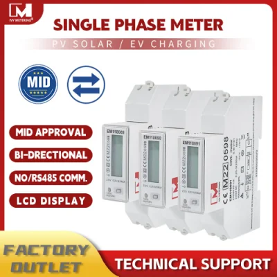 Em118089/90/91 Einphasiger RS485-DIN-Schienen-Solar-Bidirektional-Energiezähler