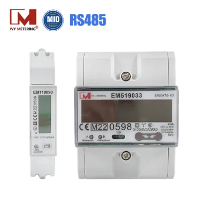 1/3 RS485 Modbus Phase Solarenergie Bidirektionaler Smart Meter für EV-Ladesäule